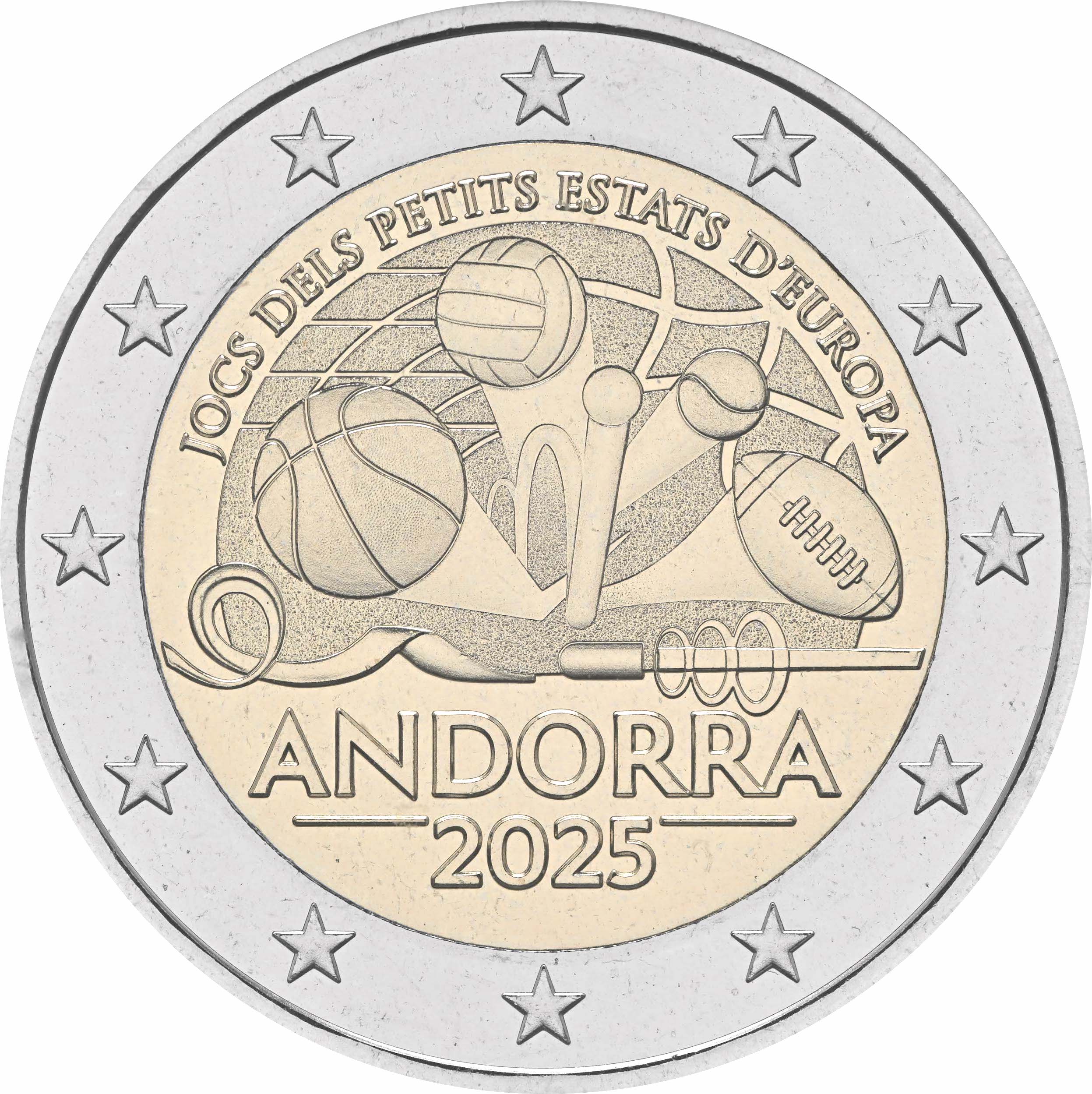 Andorra 2025 - 2 € Giochi dei piccoli Stati d'europa Andorra 2025 - 2 € Giochi dei piccoli Stati d'europa