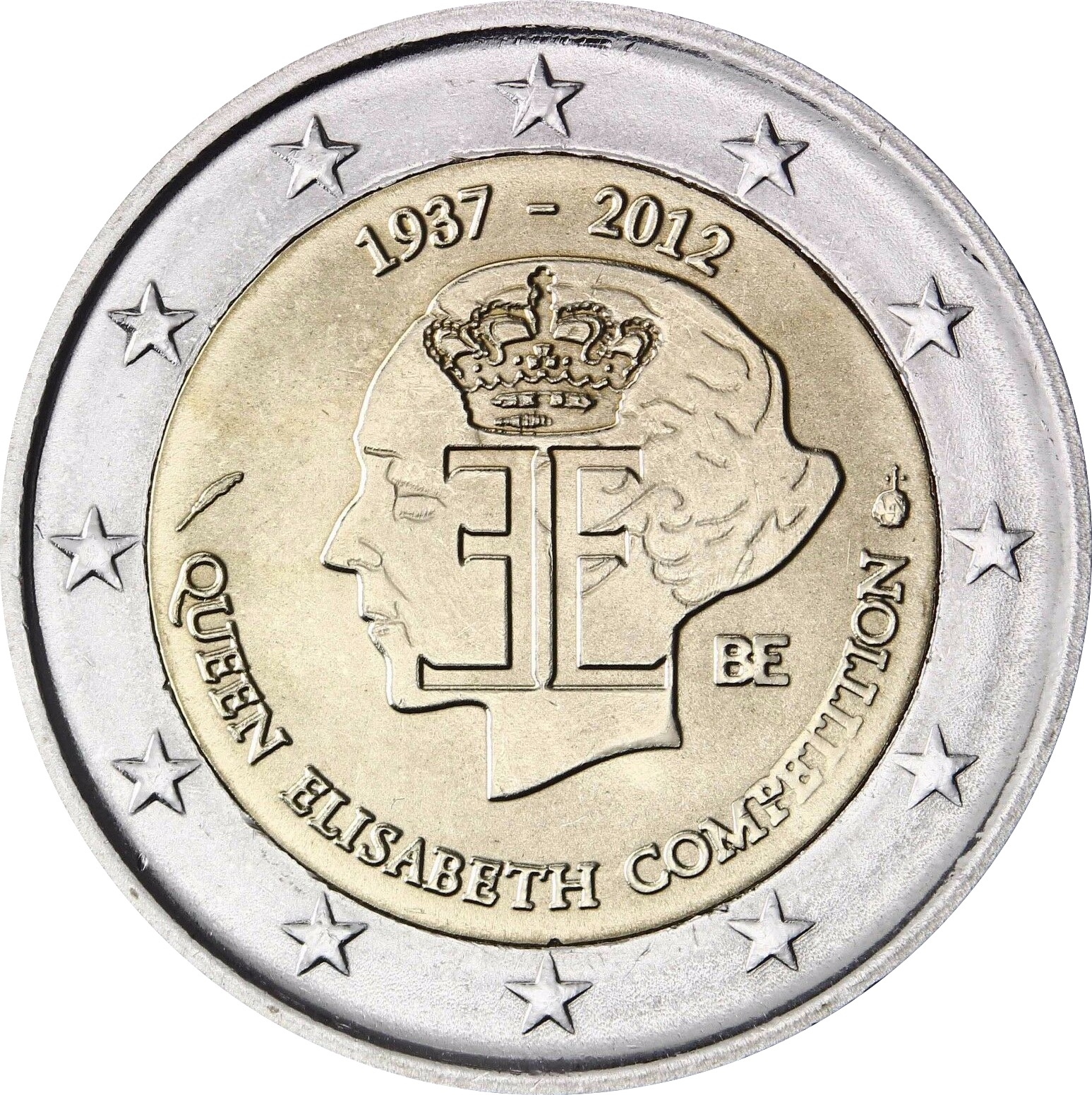 Belgio - 2 € 75° anniversario Concorso Regina Elisabetta 2012