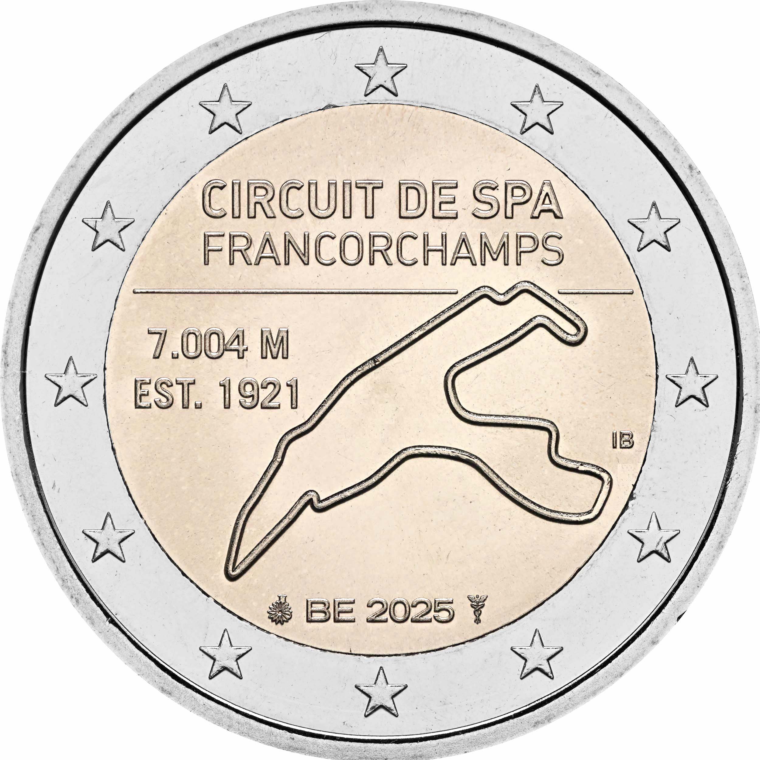 Belgio 2025: 2 € circuito di Spa-Francorchamps Belgio 2025: 2 € circuito di Spa-Francorchamps
