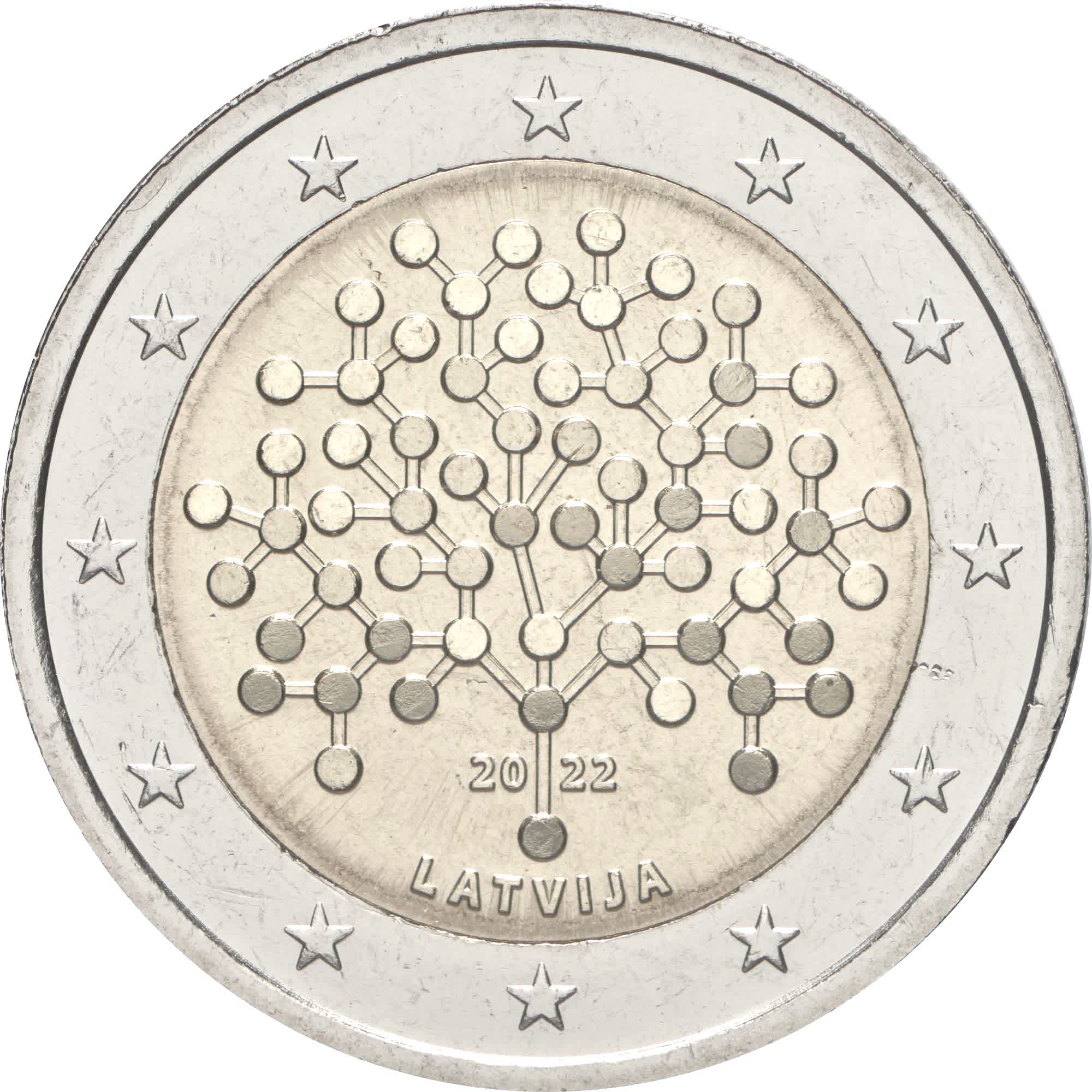 2 € 100° anniversario Banca Nazionale 2022 Lettonia 2022 2 euro anniversario banca nazionale