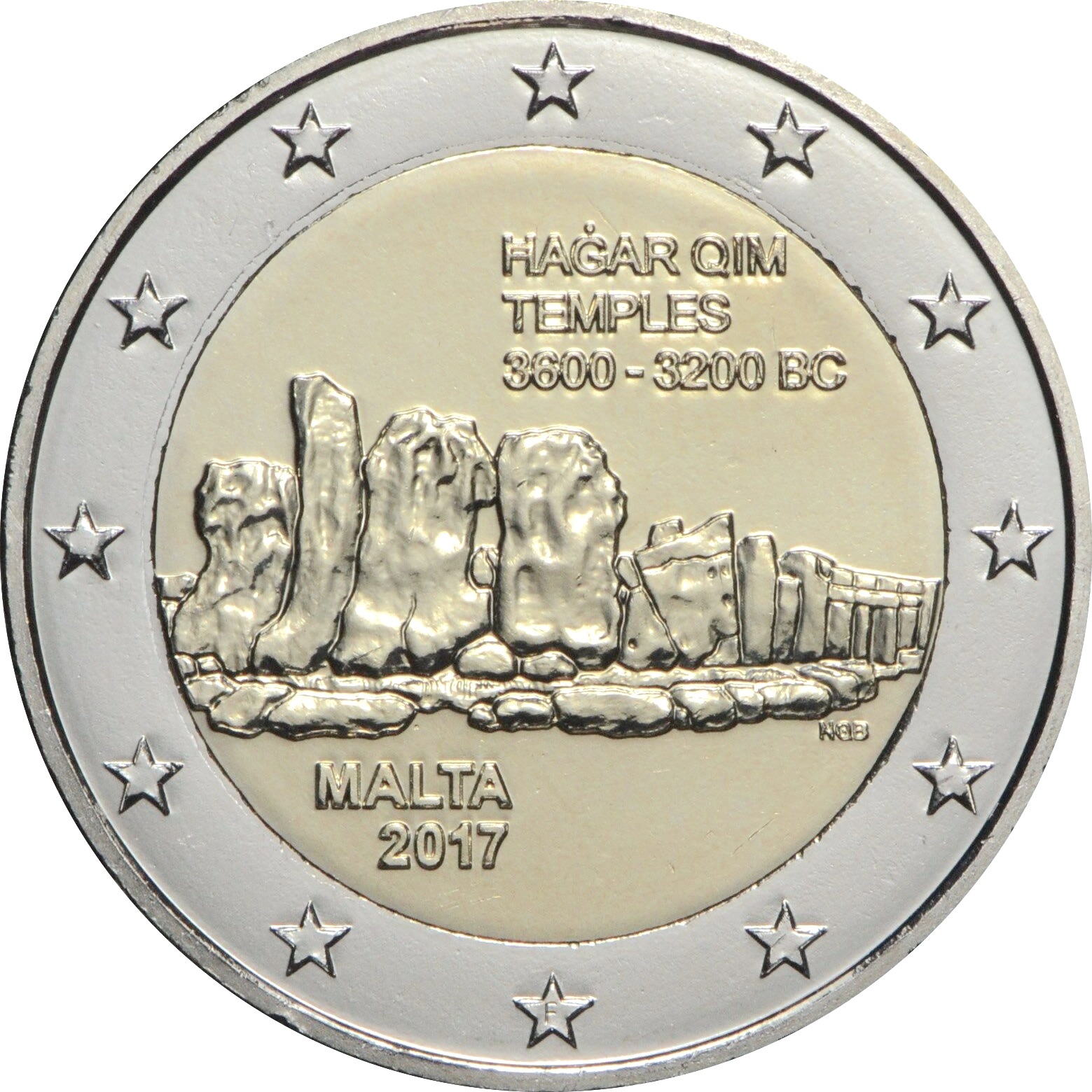 Malta - 2 € Templi di Hagar Qim 2017