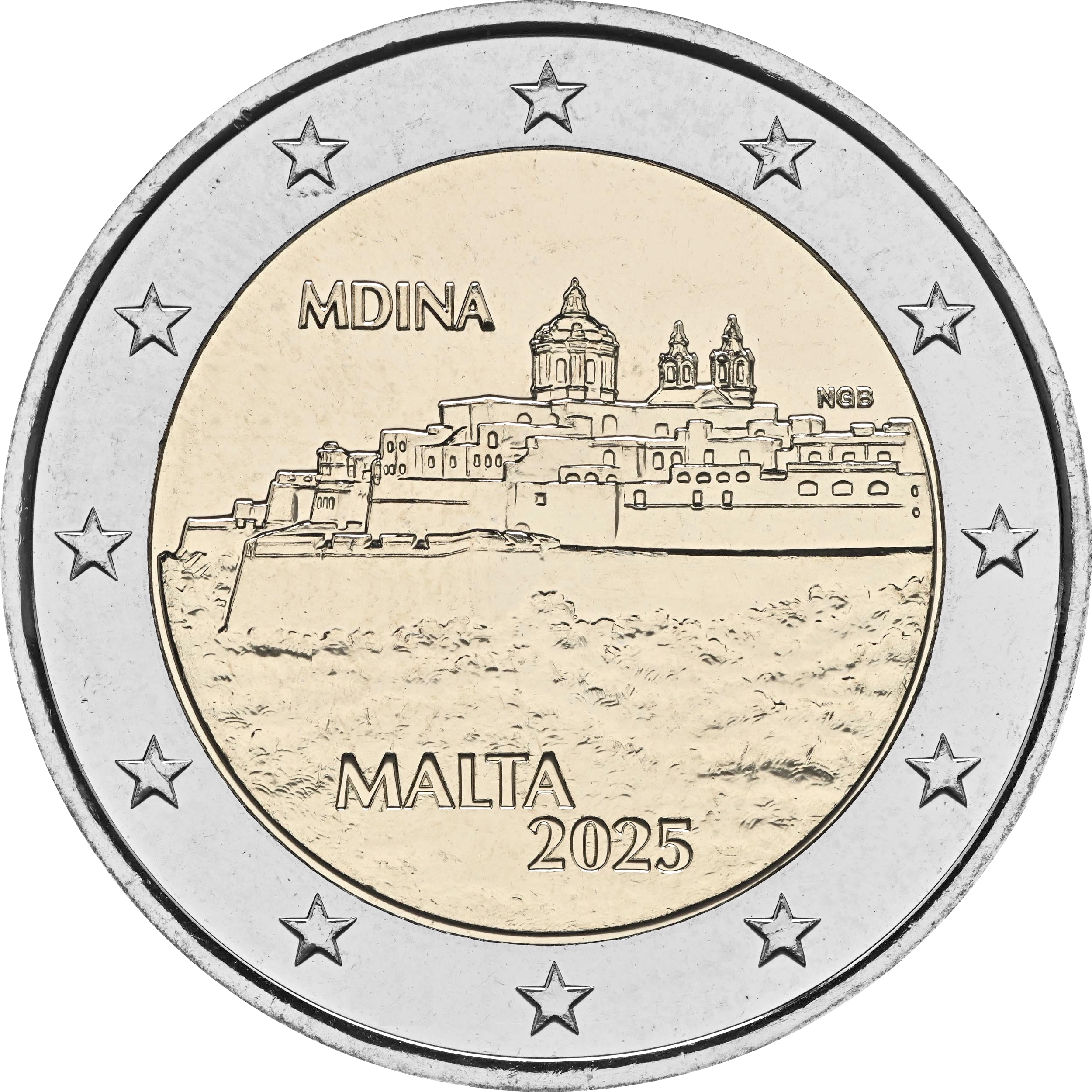 Malta 2025 - 2 € Antica città di Medina Malta 2025 - 2 € Antica città di Medina