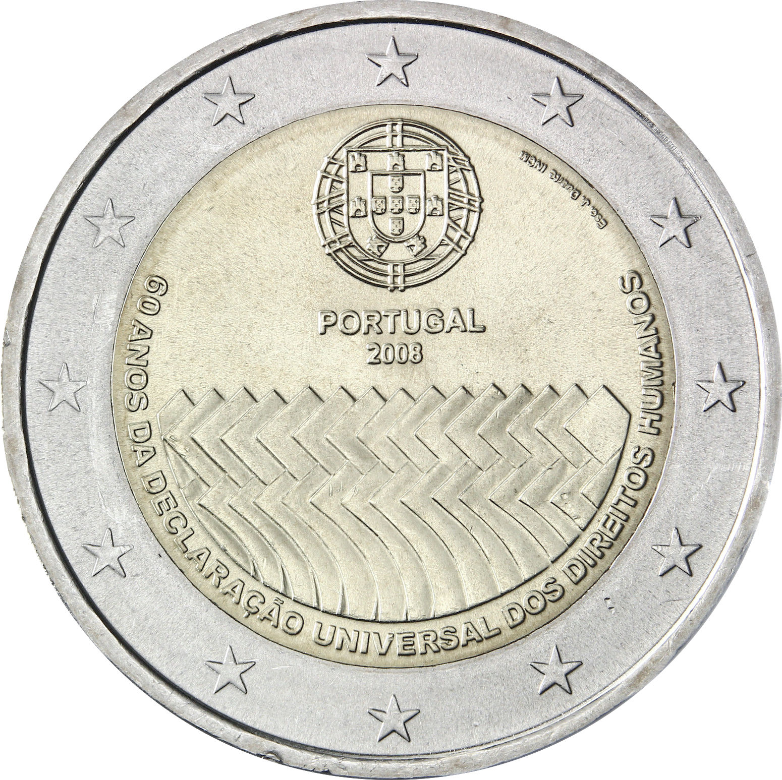 Portogallo - 2 € Dichiarazione Diritti Uomo 2008
