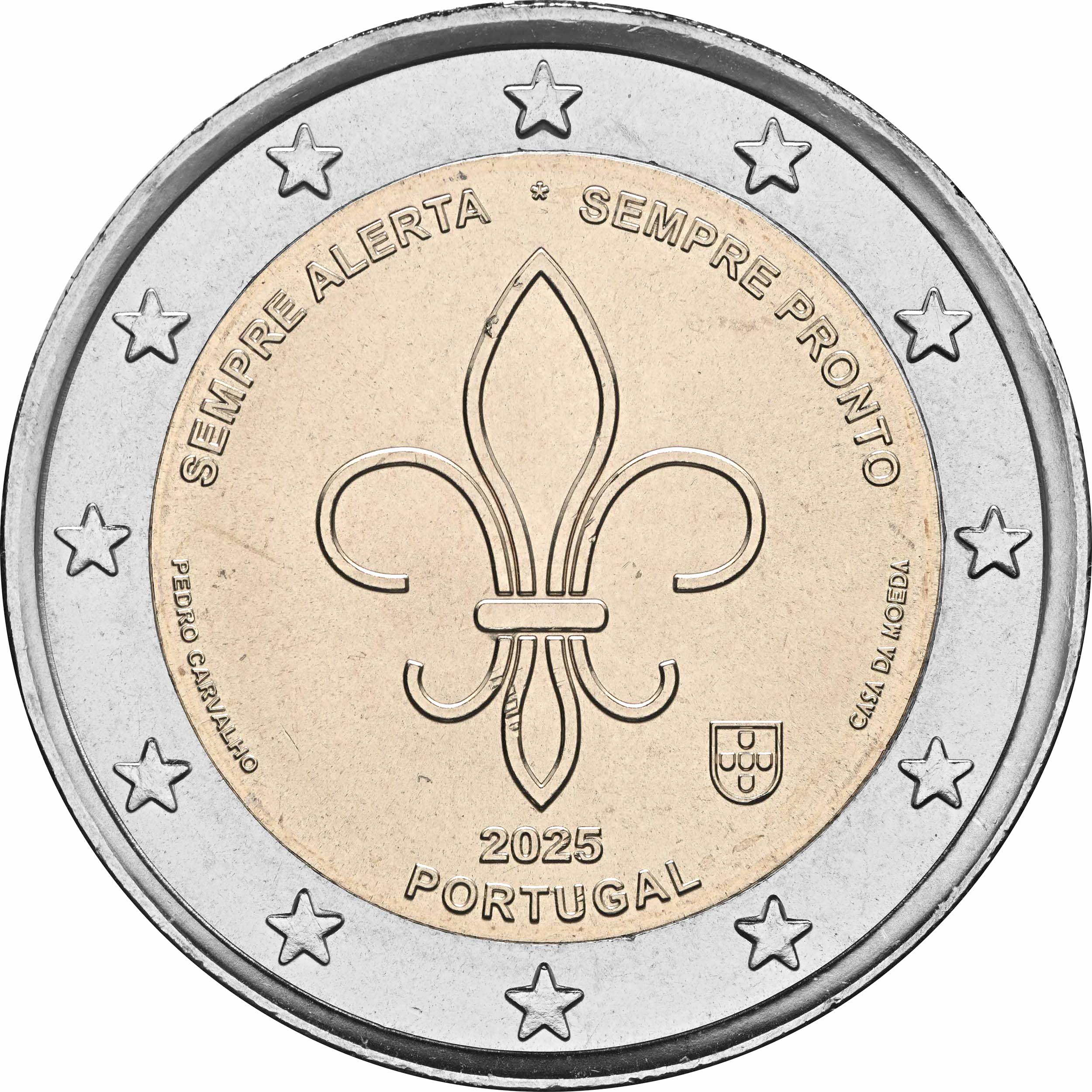 Portogallo 2025 - 2 euro Movimenti mondiali scout e giovanili Portogallo 2025 - 2 euro Movimenti mondiali scout e giovanili