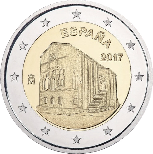 Spagna - 2 € Unesco - Chiesa Santa Maria del Naranco 2017