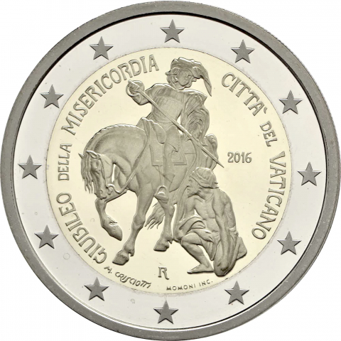 2 € Giubileo della Misericordia 2016 proof