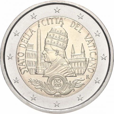2 € 90° Anniversario fondazione dello Stato vaticano 2019