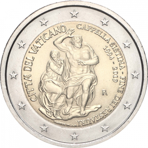 2 € 25° anniversario restauri Cappella Sistina 2019