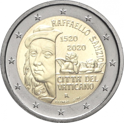 2 € 500° anniversario della morte di Raffaello Sanzio 2020
