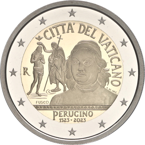 2 € V Centenario della morte del Perugino 2023 proof