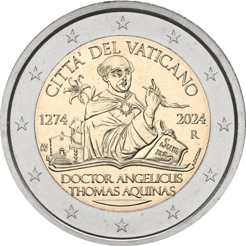 2 € 750° anniversario morte di San Tommaso D’Aquino 2024