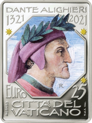 25 € 700° Anniversario della scomparsa di Dante 2021