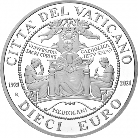 10 € 100° anniversario Università Cattolica Sacro cuore 2021