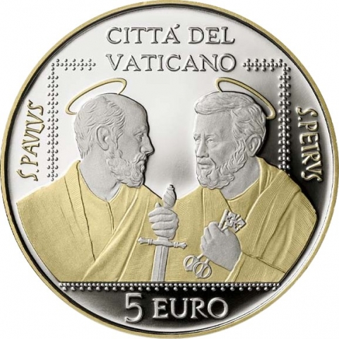 5 € 50° anniversario dell’Associazione SS. Pietro e Paolo 2021 gilded