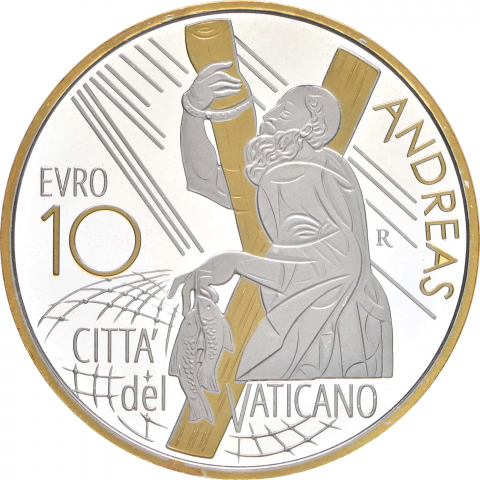 10 € I dodici Apostoli: S. Andrea 2022 gilded