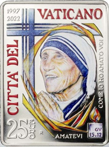 25 € 25° Anniversario della morte di Madre Teresa di Calcutta 2022 