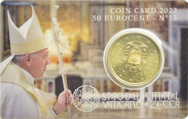 50 Centesimi Coin card n°13 2022 Vaticano