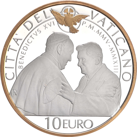 10 € Benedetto XVI 2023 gilded