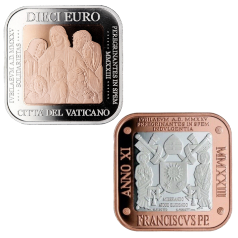 2 * 10 € La croce del giubileo - Indulgenza e Solidarietà 2023