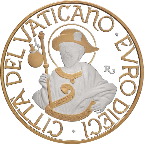 10 € I dodici Apostoli: S. Giacomo 2023 gilded