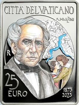 25 € 150° anniversario della morte di Alessandro Manzoni 2023