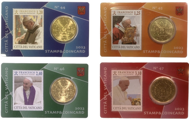 4 * 50 Cent Coincard & Stamp 2023