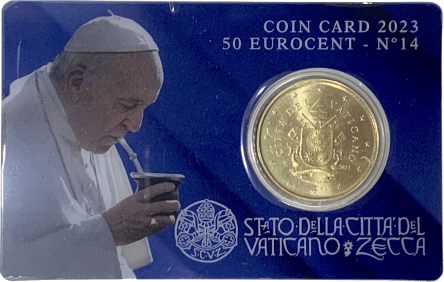 50 Centesimi Coin card n°14 2023 Vaticano