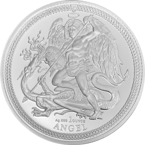 Angel Proof & Reverse Proof Two Coin Set Isola di Man